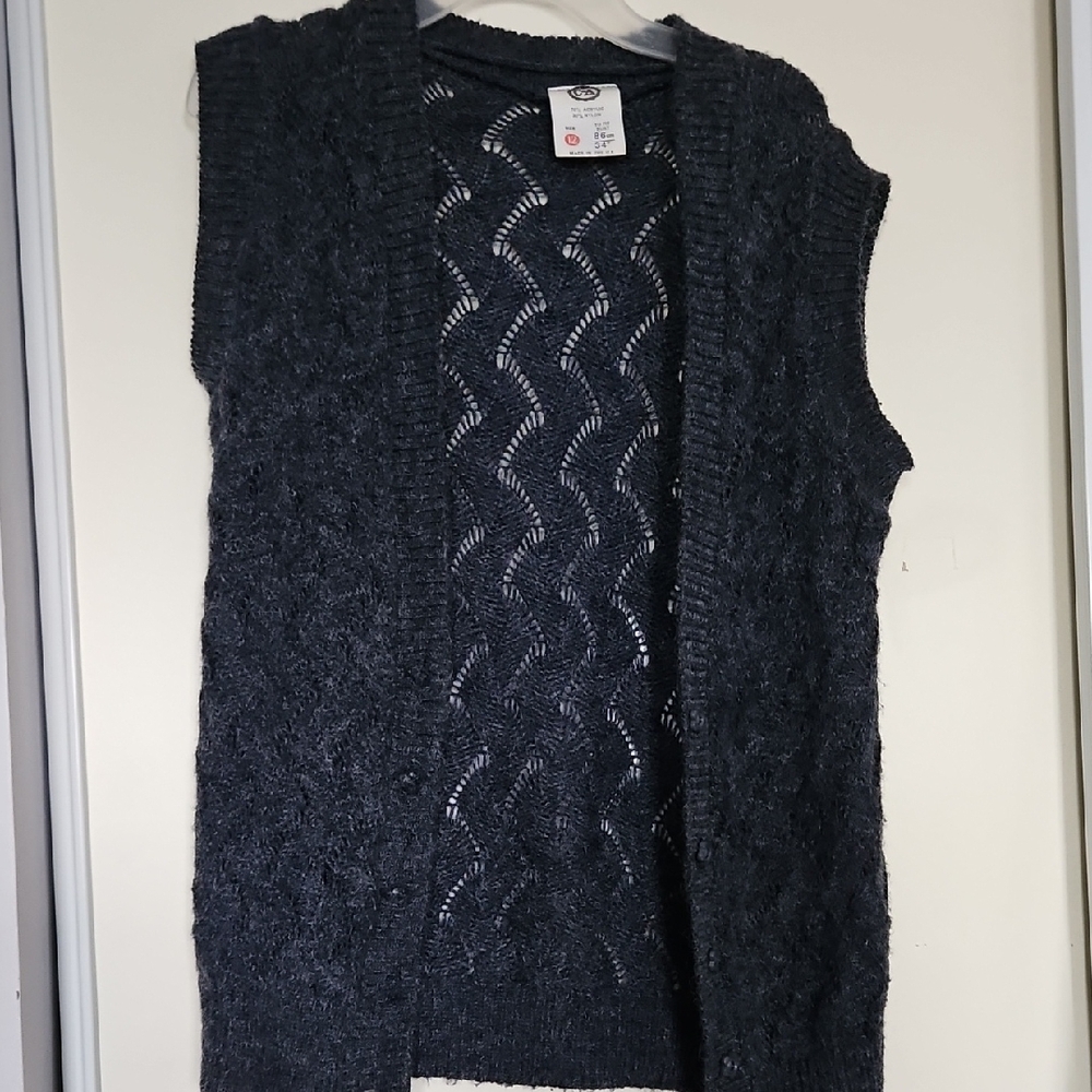 Chic Black Open-Front Cardigan